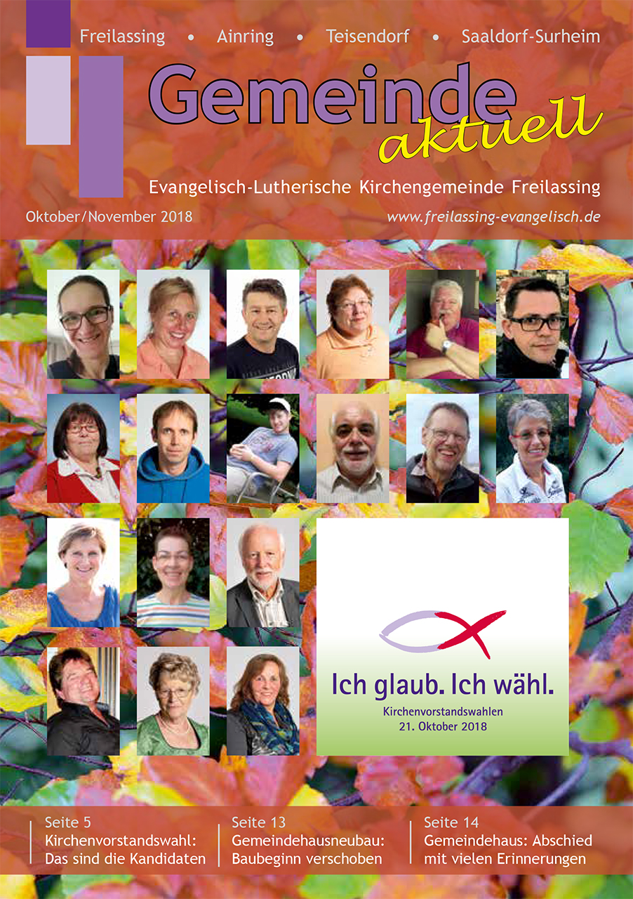 Gemeindebrief Freilassing Evangelisch Oktober / November 2018